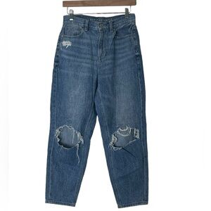 American Eagle | High waist destroyed denim baggy distressed mom jeans s…